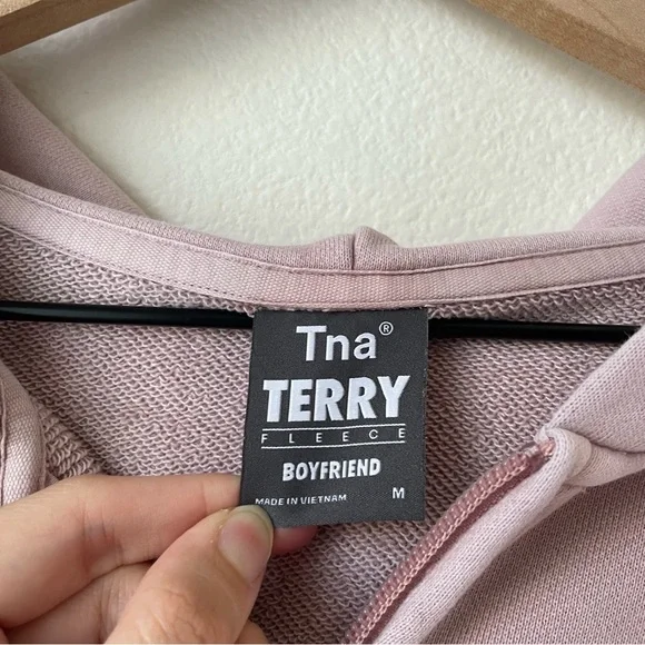 Aritzia TNA Terry Fleece Boyfriend Boxy Zip Up Hoodie Lilac Sugarplum
Size M - Picture 8 of 10